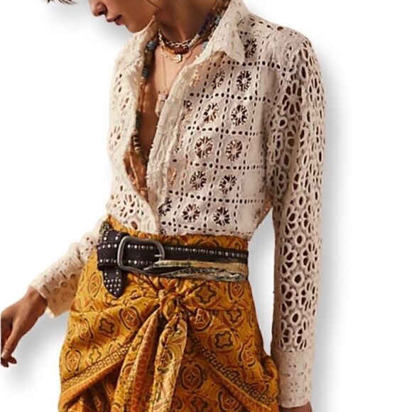 Free People Imogen Sarong Mini Skirt NWT Size 4 - Picture 6 of 9